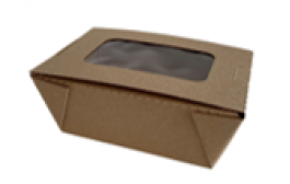 Large Kraft Hot Food Box With Window 1200ml