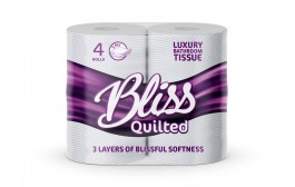 White Bliss Quilted 3ply Toilet Roll
