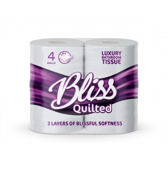 White Bliss Quilted 3ply Toilet Roll