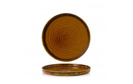 Harvest Brown Walled Plate