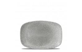 Raku Jasper Grey Chefs' Oblong Plate No 6