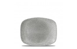 Raku Jasper Grey Chefs' Oblong Plate No 7