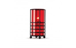 Hula Clear Red Candle Holder