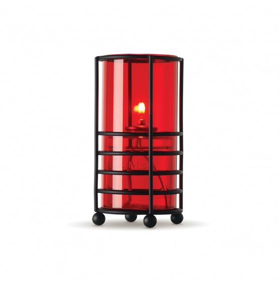 Hula Clear Red Candle Holder