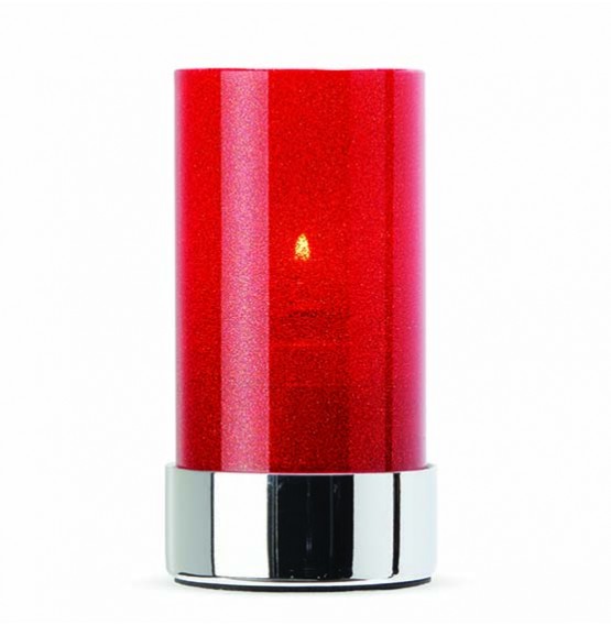 Crystal Red Candle Holder