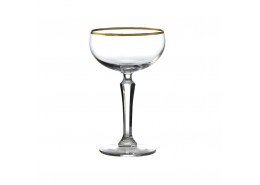 Speakeasy Gold Banded Coupe Glass