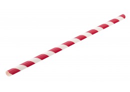 Red Striped Paper Straw (Box 250)