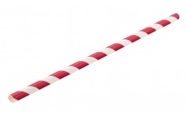 Red Striped Paper Straw (Box 250)