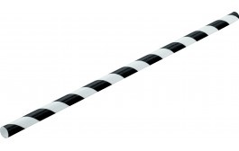 Black Striped Paper Straw (Box 250)