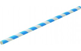 Blue Striped Paper Straw (Box 250)