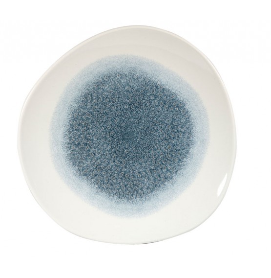 Raku Topaz Blue Organic Round Plate