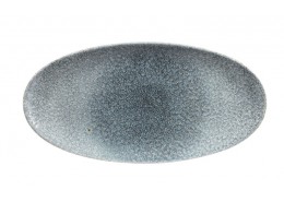 Raku Topaz Blue Chefs' Oval Plate