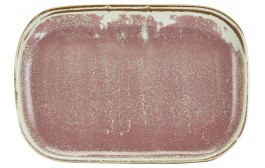 Terra Porcelain Rose Rectangular Plate