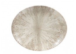 Stone Agate Grey Oval Plate