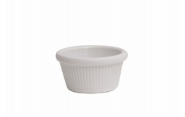 White Melamine Fluted Ramekin