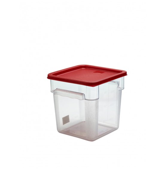 Lid Square Container Red