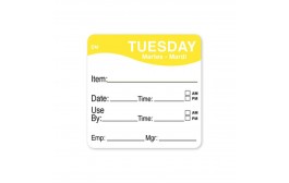 DissolveMark Yellow 51mm Square Label (Tuesday)
