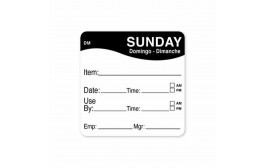 DissolveMark Black 51mm Square Label (Sunday)