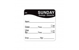 MoveMark Black 51mm Square Label (Sunday)