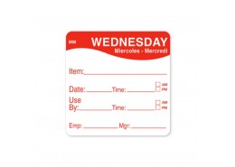 MoveMark Red 51mm Square Label (Wednesday)
