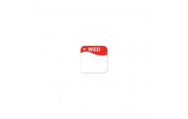 DuraMark Red 19mm Square Label (Wednesday)