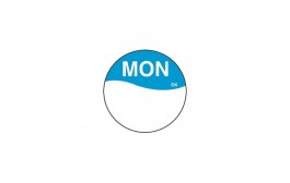 DuraMark Blue 19mm Round Label (Monday)