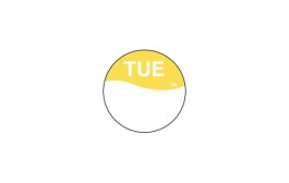 DuraMark Yellow 19mm Round Label (Tuesday)