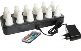 Duni LED Rechargeable Candles Multicolour