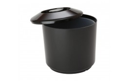 Insulated Round Ice Bucket Black 4.5Ltr