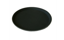 Round Black Non Slip Tray