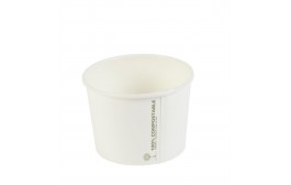 White Compostable Soup Container