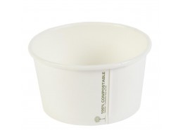 White Compostable Soup Container