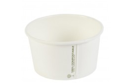 White Compostable Soup Container