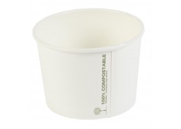 White Compostable Soup Container