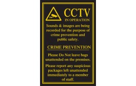 CCTV in Operation/Crime Prevention Sign