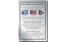 Age Verification Sign Brushed Silver