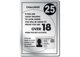 Proof of Age Sign Silver