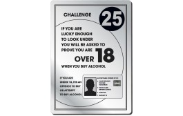 Proof of Age Sign Silver