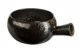 Ironstone Handled Soup Bowl