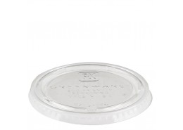PLA Clear Raised Lid without Straw-Slot