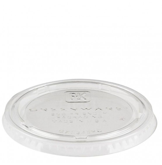 PLA Clear Raised Lid without Straw-Slot