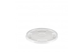PLA Clear Flat Lid without Straw Slot