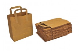 Medium Brown Carrier Bag with Handle