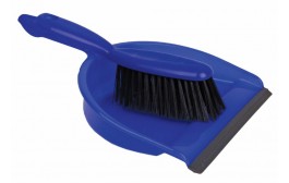 Blue Dustpan & Stiff Brush Set