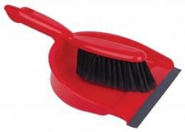 Red Dustpan & Soft Brush Set