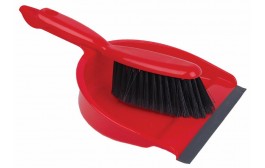 Red Dustpan & Soft Brush Set