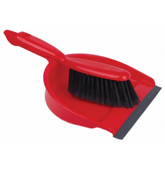 Red Dustpan & Soft Brush Set