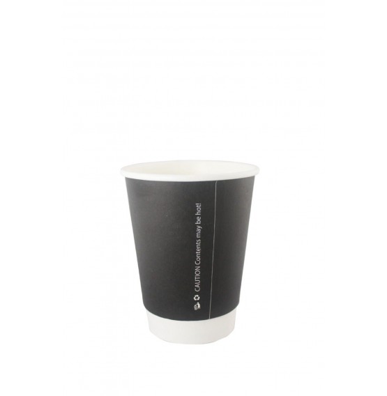 Double Wall Black Hot Paper Cup