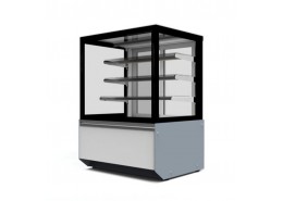 Refrigerated Flat Glass White/Grey Patisserie Counter