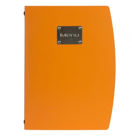 Rio Menu Holder A4 Orange (4 Pages)